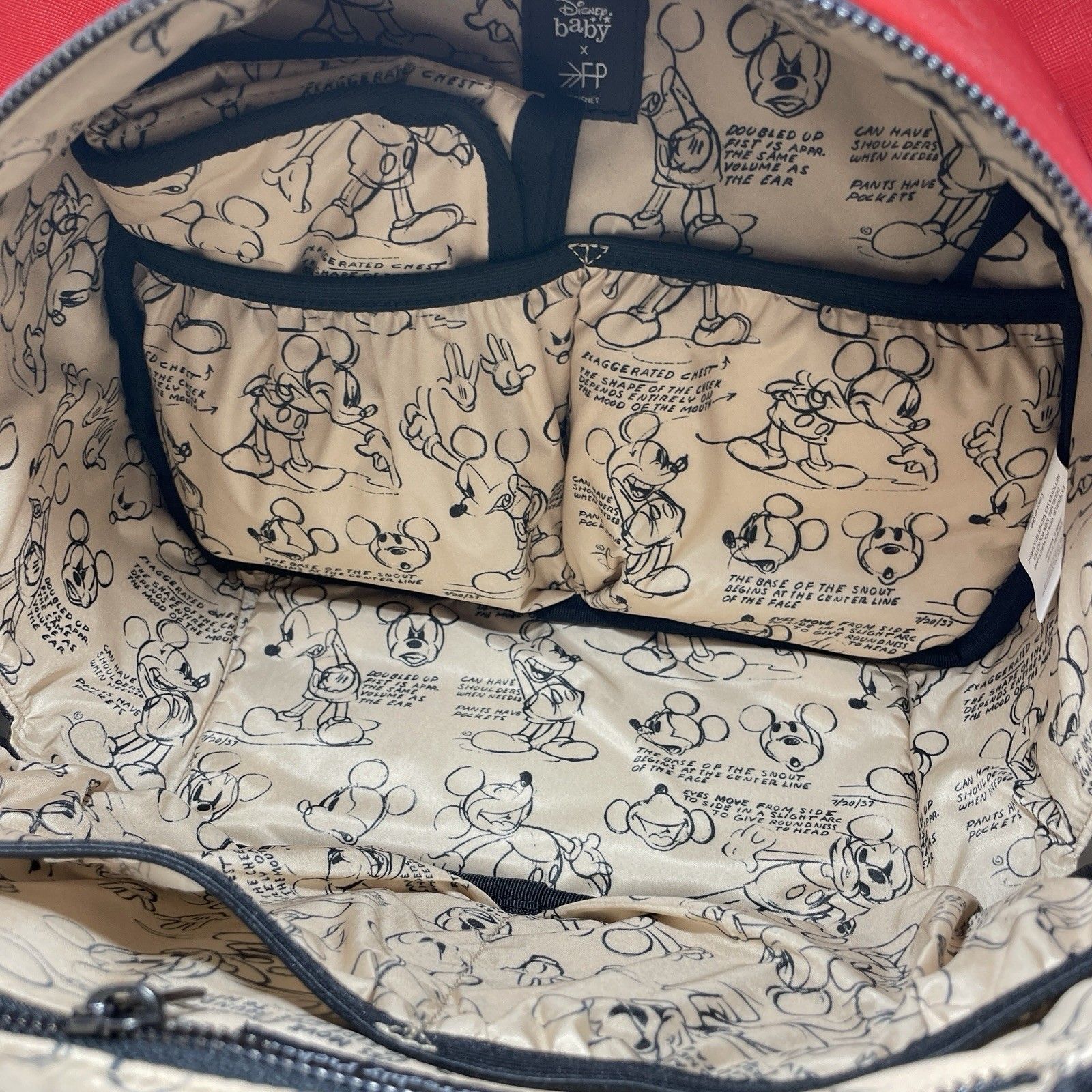 New *Rare* Disney Baby Freshly Picked Mickey Anaheim Rouge Red Diaper Backpack — image 7 of 8